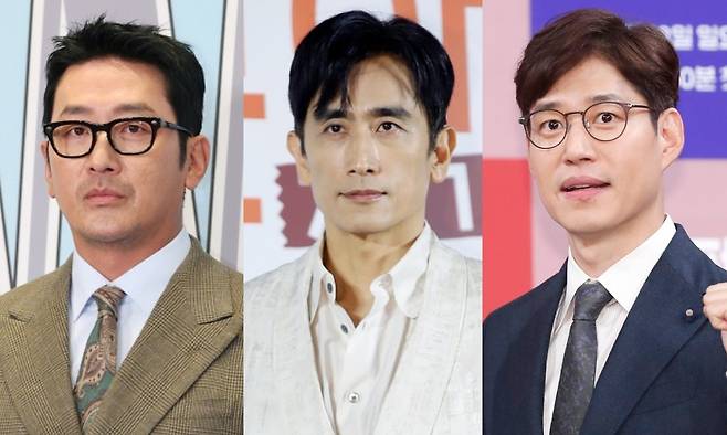 (왼쪽부터) 하정우, 차인표, 유준상. 뉴스1 자료사진