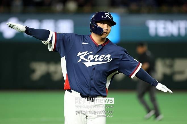 ▲ 문보경이 C조 조별리그에서만 무려 11타점을 쓸어담으며, 김태균과 어깨를 나란히 했다. 그리고 이제는 월드베이스볼클래식(WBC) 단일 대회 최다 타점 요시다 마사타카(보스턴 레드삭스)의 기록을 넘본다.