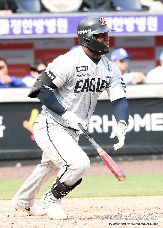 12일 대전한화생명볼파크에서 열린 KBO리그 한화 이글스와 삼성 라이온즈의 시범경기. 한화 페라자가 타격을 하고 있다. 대전=박재만 기자 pjm@sportschosun.com/2026.03.12/