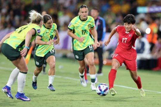 북한과 호주의 경기 장면. 사진[AFP=연합뉴스]
