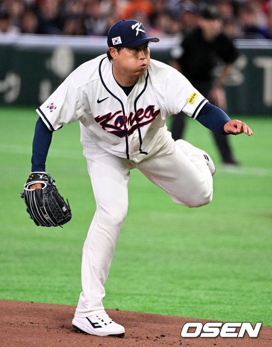 한국 야구 대표팀 류현진. /OSEN DB