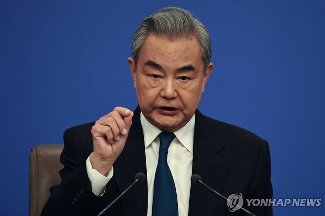 왕이 중국공산당 중앙외사판공실 주임 겸 외교부장 [EPA 연합뉴스 자료사진. 재판매 및 DB 금지]