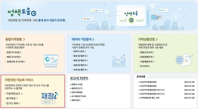 지방재정 지능화 서비스 (사진=행안부)