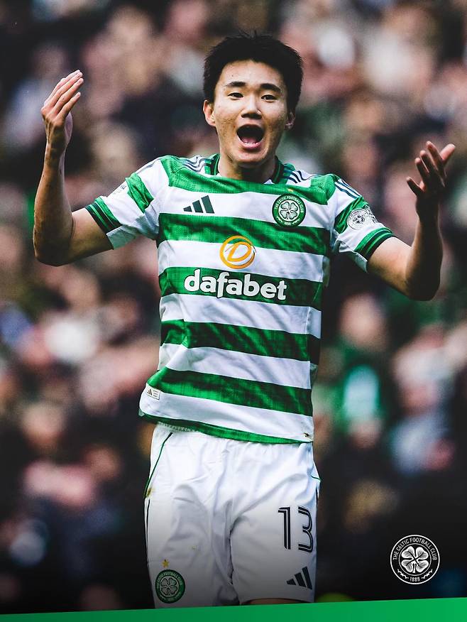 15일 마더웰과의 2025~26 스코티시 프리미어십 30라운드서 득점 후 환호하는 셀틱 양현준. 사진=셀틱 SNS