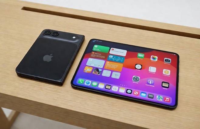 애플의 폴더블 스마트폰 ‘아이폰 폴드’(가칭) 예상 이미지. [X(엑스·옛 트위터) 캡처]