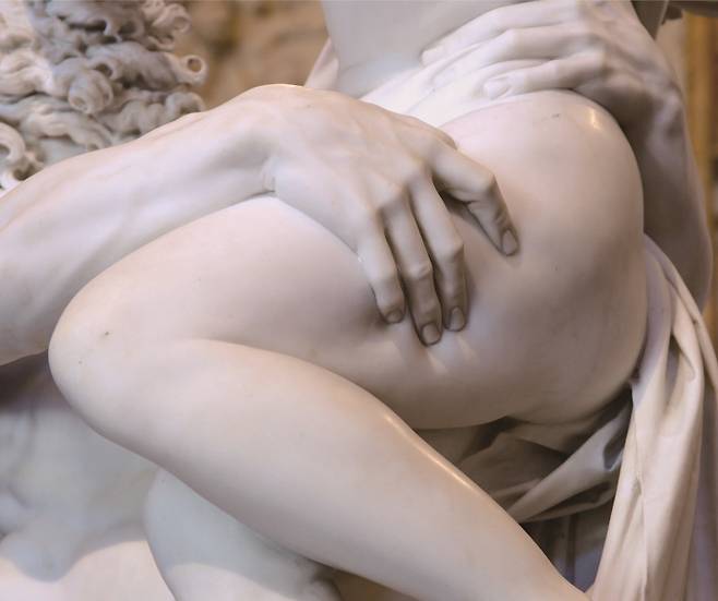 베르니니, 페르세포네의 납치(부분). [작품 | 위키피디아]