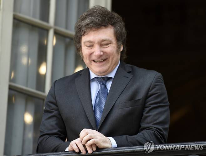 하비에르 밀레이 아르헨티나 대통령 [EPA 연합뉴스 자료사진. 재판매 및 DB 금지]