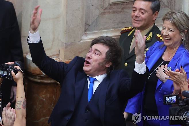 하비에르 밀레이 아르헨티나 대통령 [AFP 연합뉴스 자료사진. 재판매 및 DB 금지]