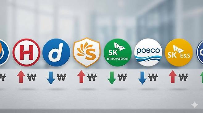 국내 에너지 대장주 HD현대일렉트릭 두산에너빌리티 S Oil 주가 비교 차트