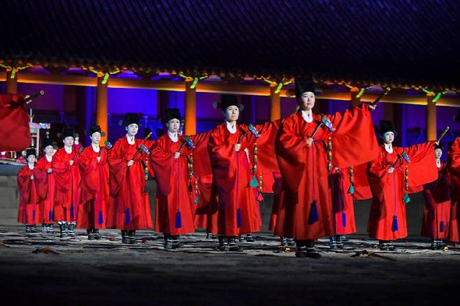 종묘제례악 야간 공연(사진=국가유산진흥원)