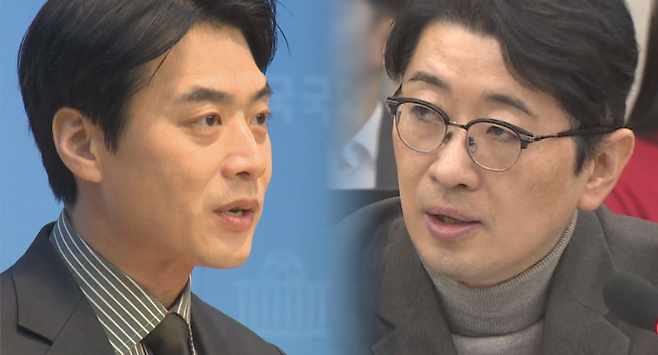 한준호(왼쪽) 더불어민주당 의원과 주진우 국민의힘 의원