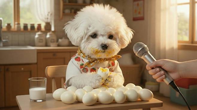 AI 펫플루언서 보리와 냥이. 굿모먼트