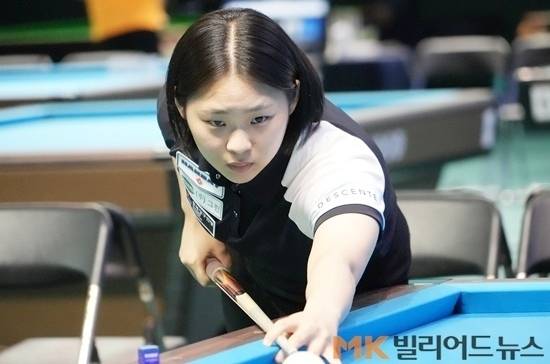 김하은은 2025년 7차례의 전국당구대회 중 4번(대한당구연맹회장배, 남원 전국당구선수권, 안동시장배, 경남고성군수배)을 석권하며 강세를 이어갔다. 그러나 막판에 치고 올라온 허채원에게 1위자리를 내줬다. (사진=MK빌리어드뉴스 DB)