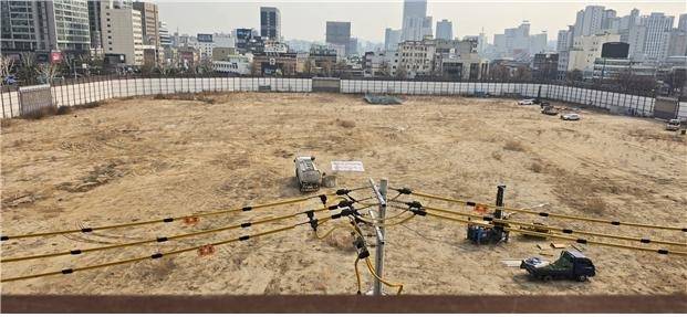 서울 세운4구역 매장유산 발굴현장 시추 모습. [국가유산청]