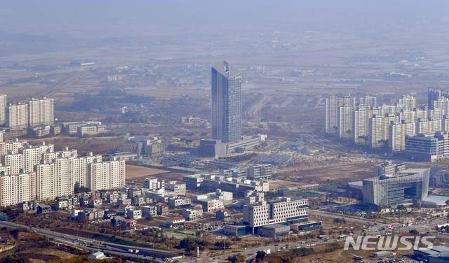 [나주=뉴시스] 하늘에서 바라 본 광주전남공동(나주)혁신도시. hgryu77@newsis.com