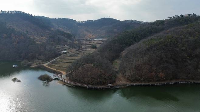 용인시 처인구 이동읍의 이동저수지 일대. 용인시 제공