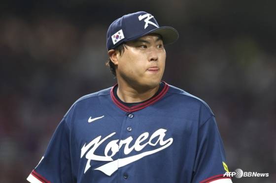 14일 아쉬워하는 류현진. /AFPBBNews=뉴스1