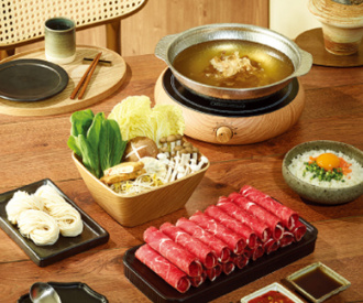 샤브샤브 1인 개인메뉴 구성 [제공=채선당]