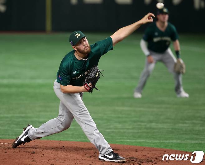 2026 WBC에서 호주 대표팀으로 뛰었던 잭 오러클린. ⓒ 뉴스1 김진환 기자