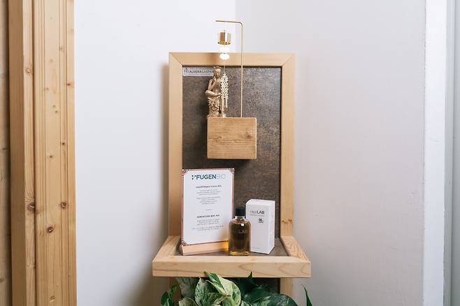 ◇코리아하우스에 세포랩 스킨케어 제품이 전시되어 있다. 사진제공=대한장애인체육회