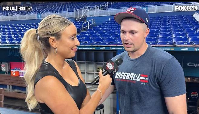 폭스스포츠와 인터뷰 중인 스쿠발. 사진=폭스스포츠 파울테러토리 X 영상 캡쳐