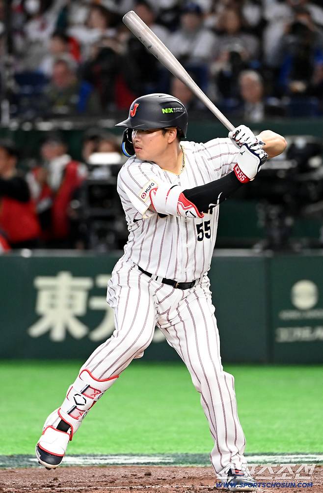 7일 일본 도쿄돔에서 열린 WBC(월드베이스볼클래식) 한국과 일본의 경기. 일본 무라카미가 타격을 하고 있다. 도쿄(일본)=허상욱 기자wook@sportschosun.com/2026.03.07/