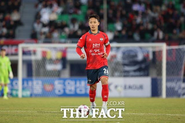 '철벽 수비'를 자랑하는 김천의 이정택./K리그