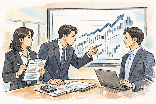 코스닥 액티브 상장지수펀드(ETF)에 투자자 관심이 향하는 가운데 ‘중소형주 수급 확대’ 효과를 가져올 수 있을지 주목된다. ⓒAI 이미지