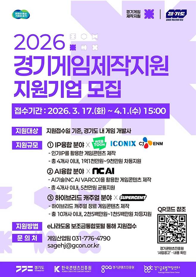 경기도, '게임 제작 지원' 참여기업 모집...게임