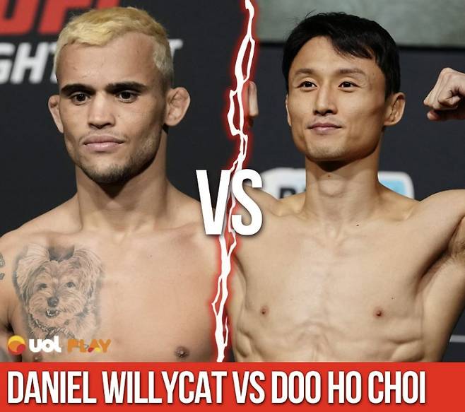 2025년 9월 싸우기로 했던 최두호(오른쪽)와 다니엘 산토스. 사진=AG 파이트