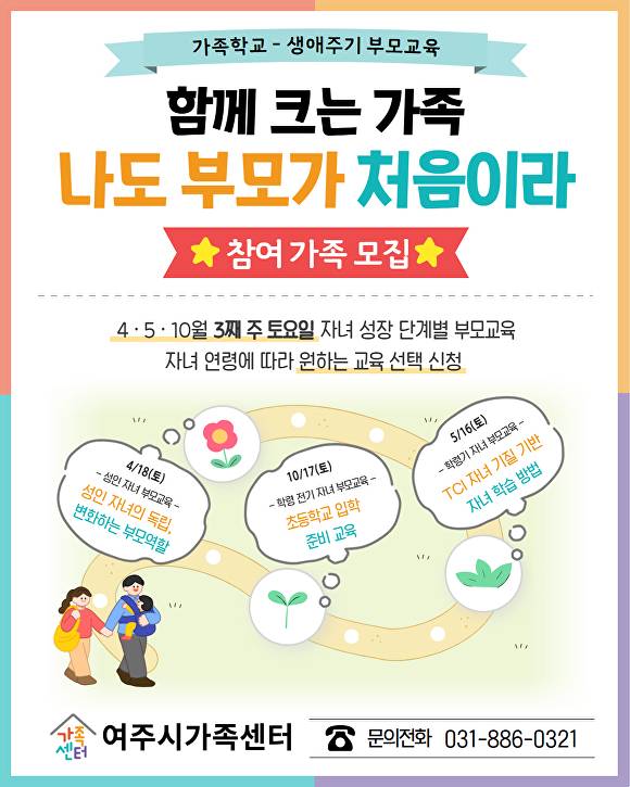 생애주기별 맞춤형 부모교육 홍보물. [사진=여주시]