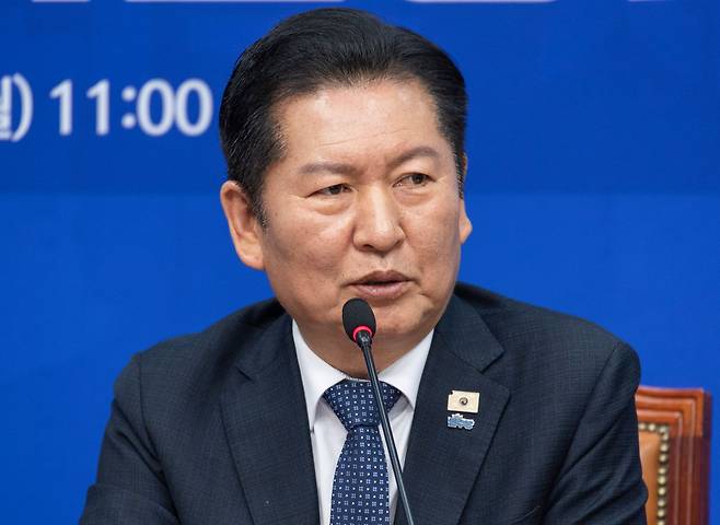 정청래 더불어민주당 대표. 연합뉴스