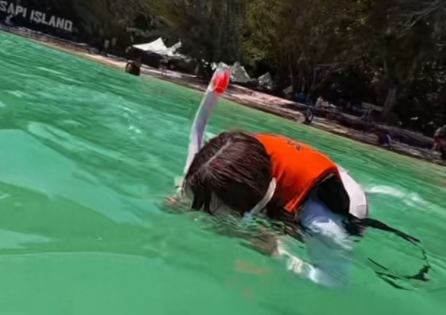 말레이시아에서 스노클링 중 물에 빠진 한국 여성을 중국인 관광객들이 구조해 화제다. [중화왕 캡처]