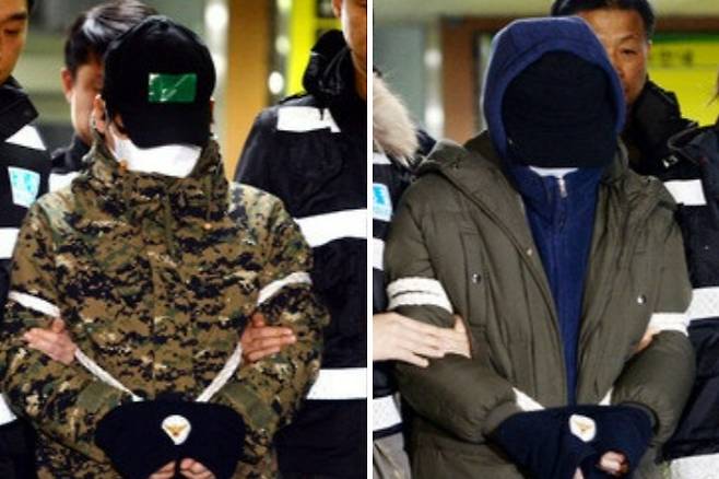 경기 부천시 여중생 백골 시신 발견 사건의 범인인 아버지와 계모의 모습. /사진=뉴스1