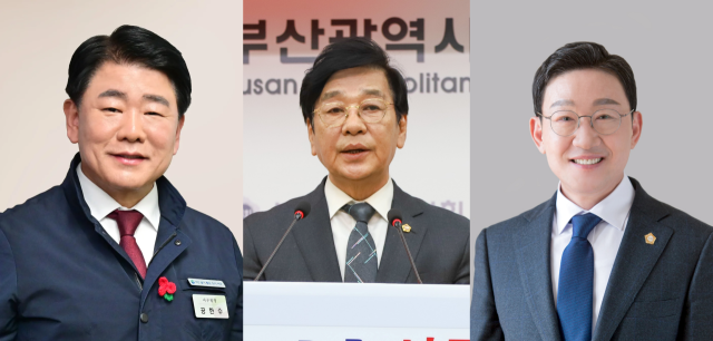 ▲왼쪽부터 공한수 서구청장, 최도석 부산시의원, 황정재 서구의회 부의장.ⓒ프레시안