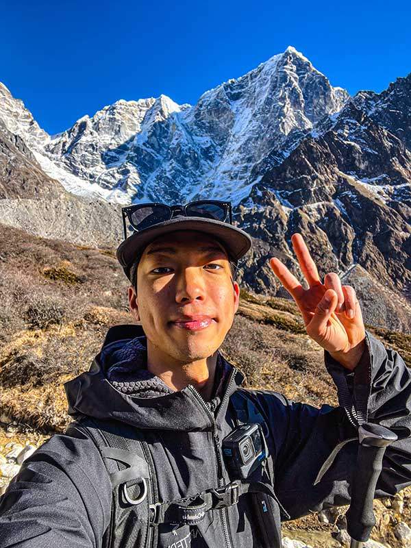 배낭여행 중 혼자 네팔 에베레스트 베이스캠프 트레킹을 했다. 딩보체 인근.