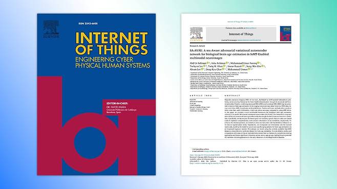 국제 학술지 ‘Internet of Things’와 등재 논문. 사진 제공=딥노이드
