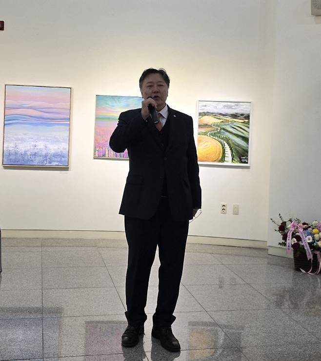 김두헌 토파즈 회장이 인사말하고 있다.                                                                                                 사진 =한성일 기자