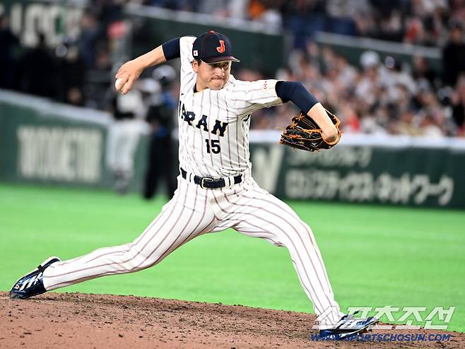 7일 일본 도쿄돔에서 열린 WBC(월드베이스볼클래식) 한국과 일본의 경기. 일본 오타 다이세이가 역투하고 있다. 도쿄(일본)=허상욱 기자wook@sportschosun.com/2026.03.07/