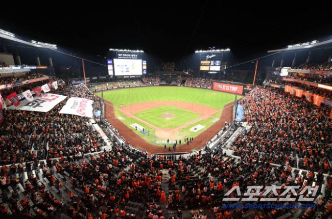 2025 한국시리즈 3차전에 만원 관중이 들어찬 풍경. 스포츠조선DB