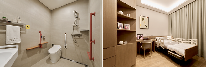 신한라이프케어가 올해 1월 하남 미소에 개소한 '쏠라체 홈 미사'의 내부 모습. 신한금융 홈페이지 화면 갈무리