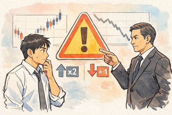 금융감독원은 18일 "최근 금융시장 변동성이 확대되면서 국내주식 관련 레버리지 및 인버스 상장지수펀드(ETF)‧상장지수증권(ETN) 등 상장지수상품(ETP)에 대한 개인 투자자들의 관심이 크게 증가하고 있다"며 "각별한 주의가 필요하다"고 밝혔다. ⓒAI이미지