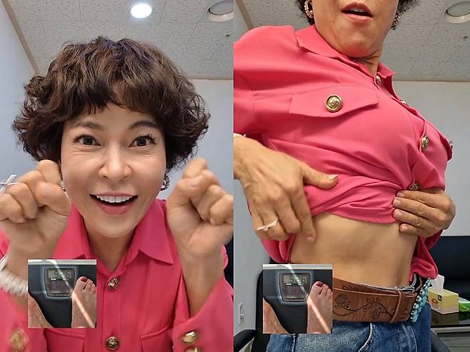 개그우먼 조혜련이 식단 조절과 운동을 통해 체중을 61kg에서 52.6kg으로 감량하며 탄탄한 몸매를 공개했다. 사진=조혜련 인스타그램