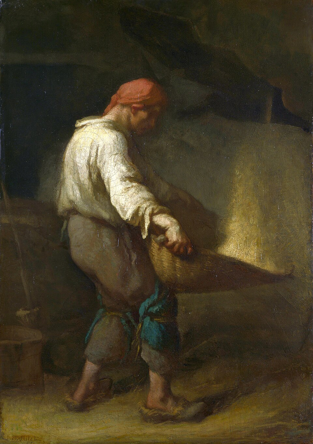 밀레, ‘키질하는 사람’(The Winnower). 1847~1848년. 캔버스에 유채. 100.5 x 71 cm. 런던 내셔널 갤러리 소장.