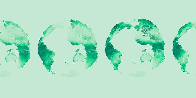 녹색 중심의 최북단은 북유럽의 아이슬란드, 최남단은 서아프리카의 라이베리아로 나타났다. 라이프치히대 제공