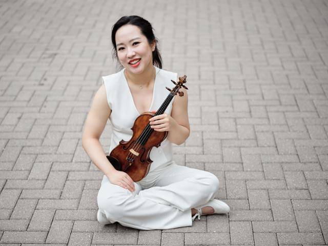 지난해 미국 최대 음악 축제 라비니아 페스티벌에 참가한 바이올리니스트 임현재. 사진 작가로도 활동하는 에토레 카우사 비올리스트가 찍어준 것이다. 임현재 제공