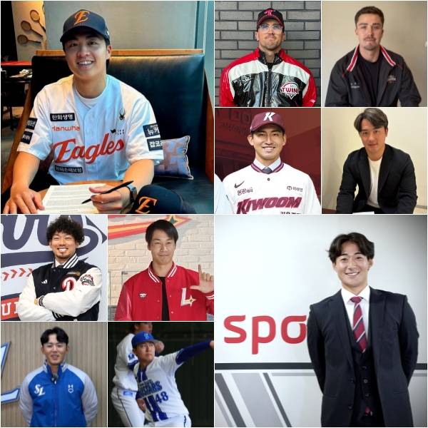 2026시즌 아시아쿼터로 KBO리그 땅을 밟는 선수들. KIA 유격수 데일을 제외하면 9명이 투수. 특히 선발 비중이 크다. 각 구단 제공