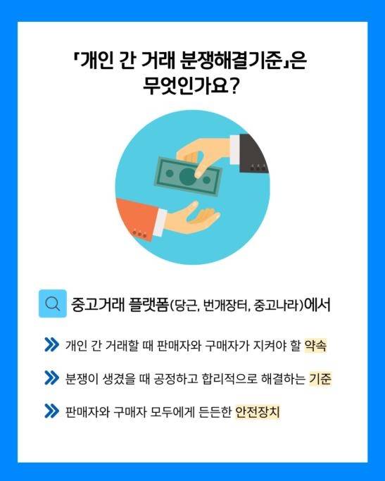 공정위·과기정통부·소비자원·KISA 등 '개인 간 거래 분쟁해결기준' 발표 [한국소비자원 공식 블로그 갈무리. 재판매 및 DB 금지]