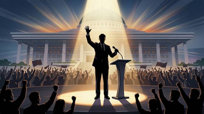 각 정당의 '얼굴'이자 전국구 인지도를 가진 '간판 정치인'을 의미하는 일러스트. /AI생성이미지