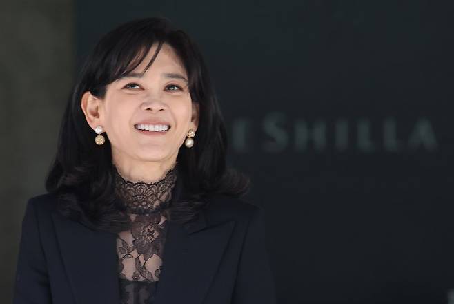 이부진 호텔신라 사장이 19일 오전 서울 중구 삼성전자 장충동 사옥에서 열린 호텔신라 정기 주주총회에 참석한 후 이동하고 있다. /사진=뉴스1